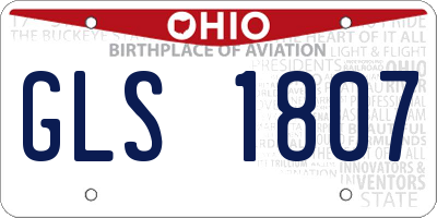OH license plate GLS1807