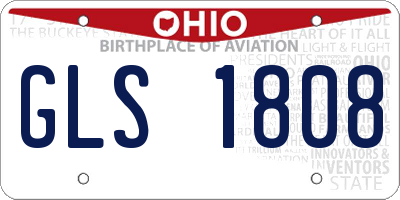 OH license plate GLS1808