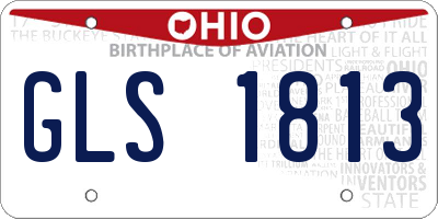 OH license plate GLS1813