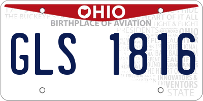OH license plate GLS1816