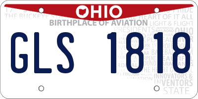 OH license plate GLS1818