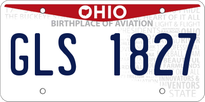 OH license plate GLS1827
