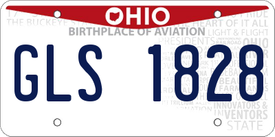 OH license plate GLS1828
