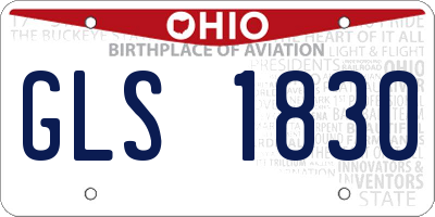 OH license plate GLS1830