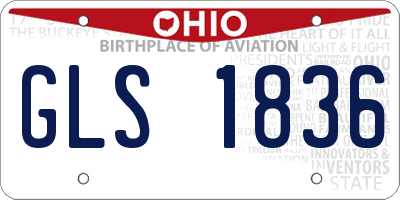 OH license plate GLS1836