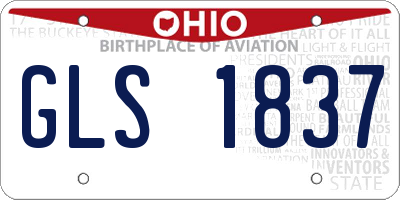 OH license plate GLS1837