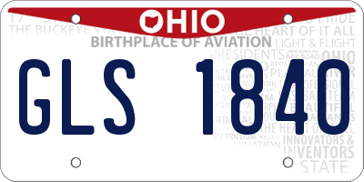 OH license plate GLS1840