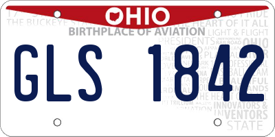 OH license plate GLS1842