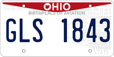 OH license plate GLS1843