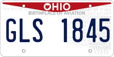 OH license plate GLS1845