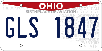 OH license plate GLS1847