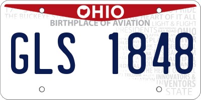 OH license plate GLS1848