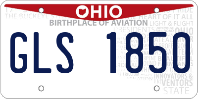 OH license plate GLS1850