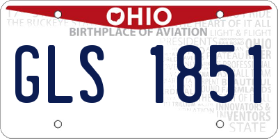 OH license plate GLS1851