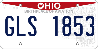 OH license plate GLS1853