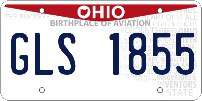 OH license plate GLS1855