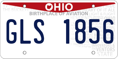 OH license plate GLS1856