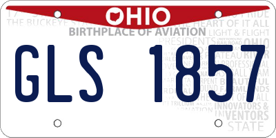 OH license plate GLS1857