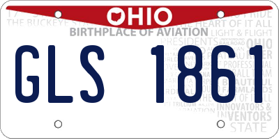 OH license plate GLS1861
