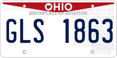 OH license plate GLS1863