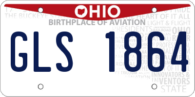 OH license plate GLS1864