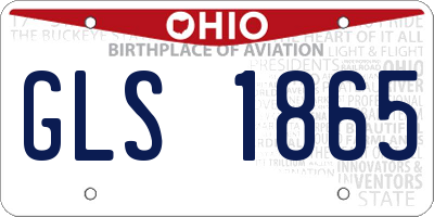 OH license plate GLS1865