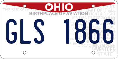 OH license plate GLS1866