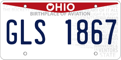 OH license plate GLS1867