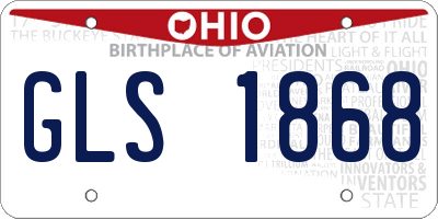 OH license plate GLS1868