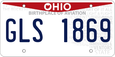 OH license plate GLS1869