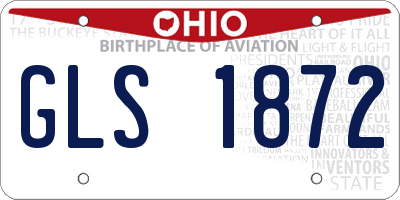 OH license plate GLS1872