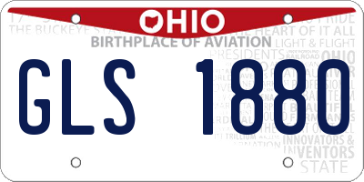 OH license plate GLS1880