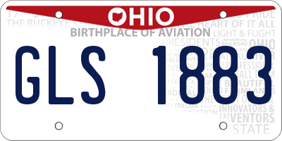 OH license plate GLS1883