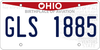 OH license plate GLS1885