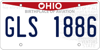 OH license plate GLS1886