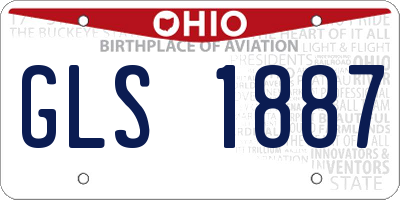 OH license plate GLS1887