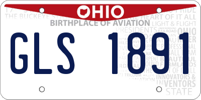 OH license plate GLS1891