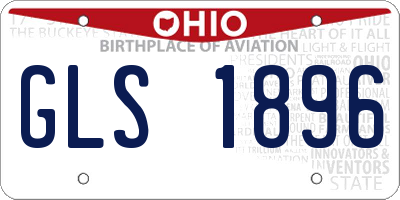 OH license plate GLS1896