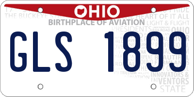 OH license plate GLS1899