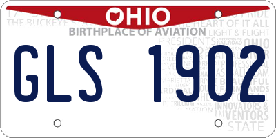 OH license plate GLS1902