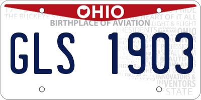 OH license plate GLS1903