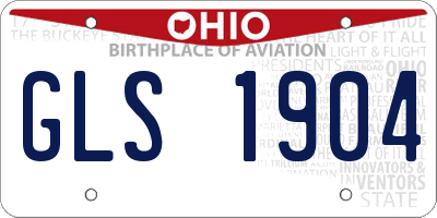 OH license plate GLS1904