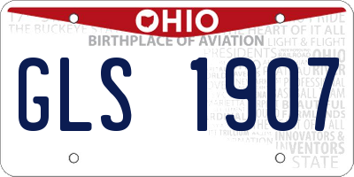 OH license plate GLS1907