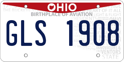 OH license plate GLS1908