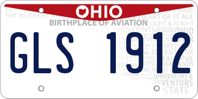 OH license plate GLS1912
