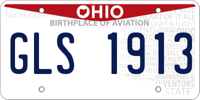 OH license plate GLS1913