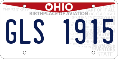 OH license plate GLS1915