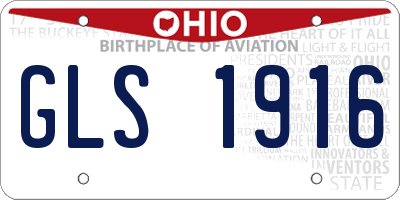 OH license plate GLS1916