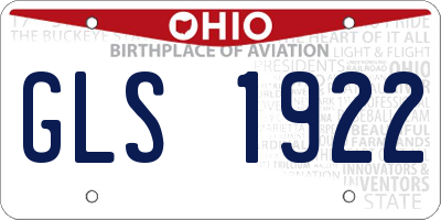 OH license plate GLS1922