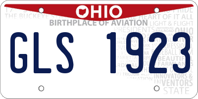 OH license plate GLS1923